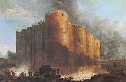 Hubert Robert La Bastille dans les premiers jours de sa demolition France oil painting artist